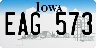 IA license plate EAG573