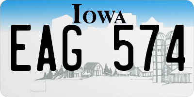 IA license plate EAG574