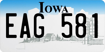 IA license plate EAG581