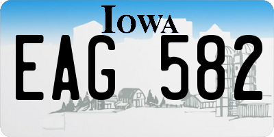 IA license plate EAG582