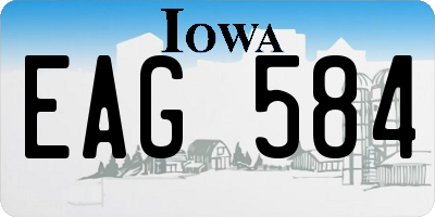 IA license plate EAG584