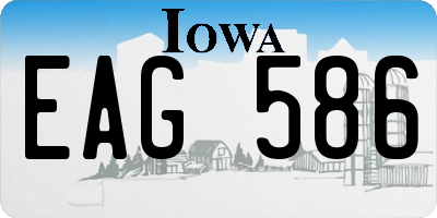 IA license plate EAG586