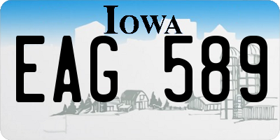 IA license plate EAG589