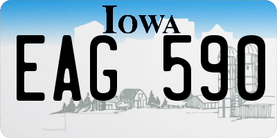 IA license plate EAG590