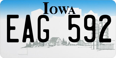 IA license plate EAG592