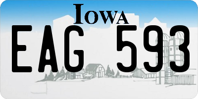 IA license plate EAG593