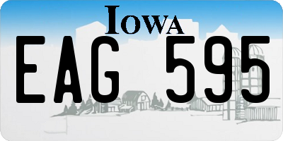 IA license plate EAG595