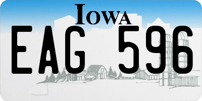 IA license plate EAG596