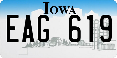 IA license plate EAG619