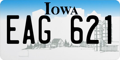 IA license plate EAG621