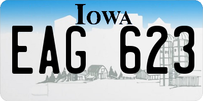 IA license plate EAG623