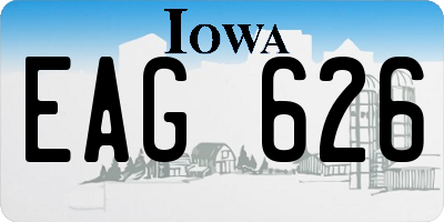 IA license plate EAG626