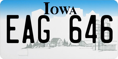 IA license plate EAG646