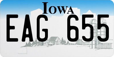 IA license plate EAG655