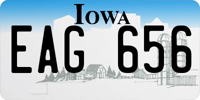 IA license plate EAG656