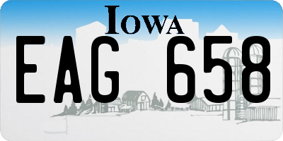 IA license plate EAG658