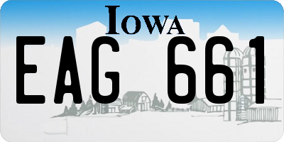 IA license plate EAG661