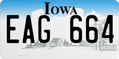 IA license plate EAG664