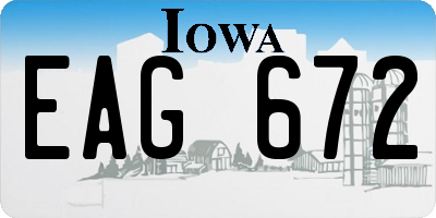 IA license plate EAG672