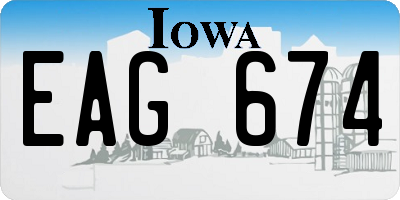 IA license plate EAG674