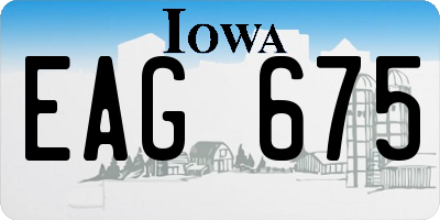 IA license plate EAG675