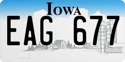 IA license plate EAG677