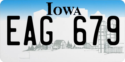 IA license plate EAG679