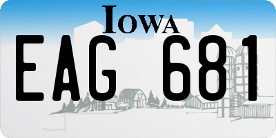 IA license plate EAG681