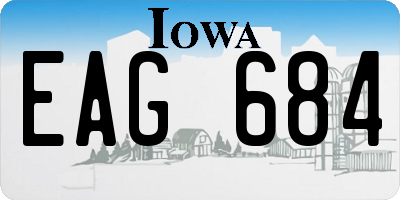 IA license plate EAG684