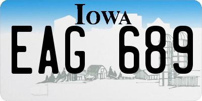 IA license plate EAG689