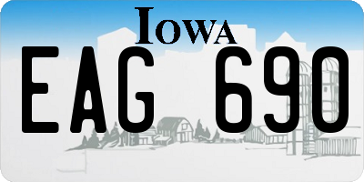 IA license plate EAG690