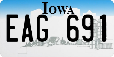 IA license plate EAG691