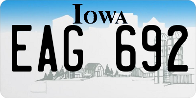 IA license plate EAG692