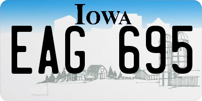 IA license plate EAG695