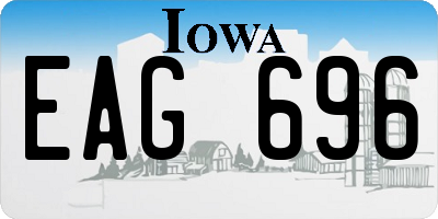 IA license plate EAG696