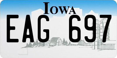 IA license plate EAG697