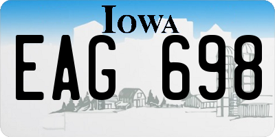 IA license plate EAG698