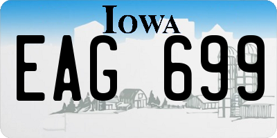 IA license plate EAG699