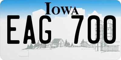 IA license plate EAG700