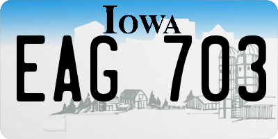 IA license plate EAG703