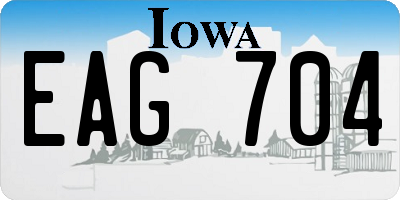 IA license plate EAG704