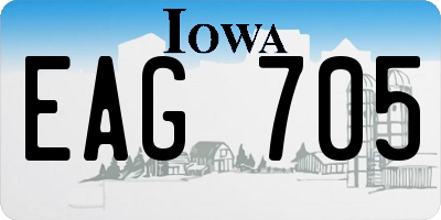 IA license plate EAG705