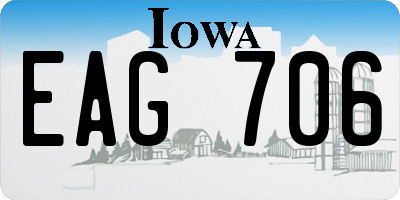 IA license plate EAG706