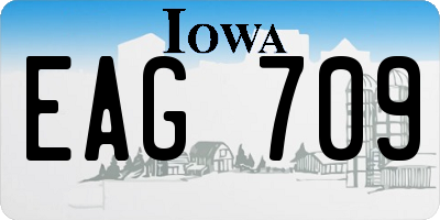 IA license plate EAG709