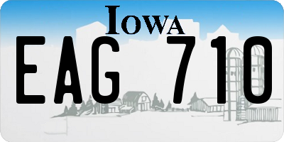 IA license plate EAG710