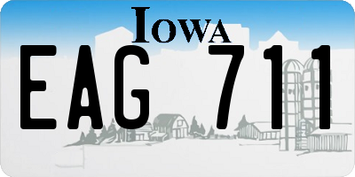 IA license plate EAG711