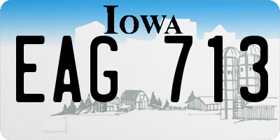 IA license plate EAG713