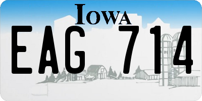 IA license plate EAG714