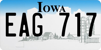 IA license plate EAG717