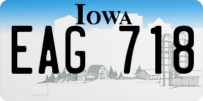 IA license plate EAG718